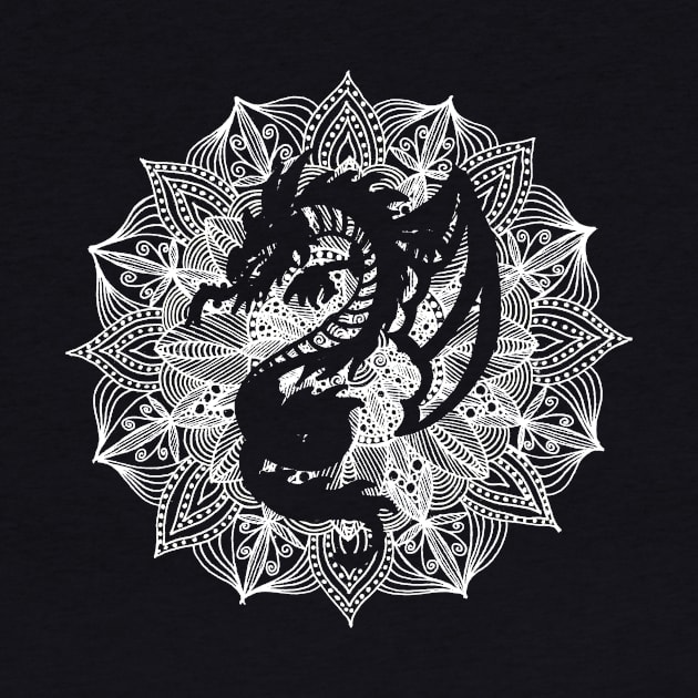 Mandala Circle Dragon by ZeichenbloQ